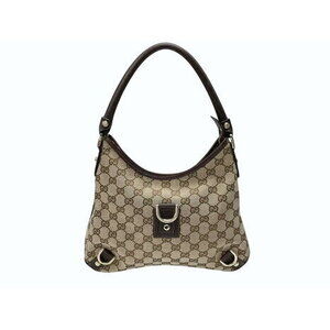 Gucci one shoulder bag beige brown GG canvas leather